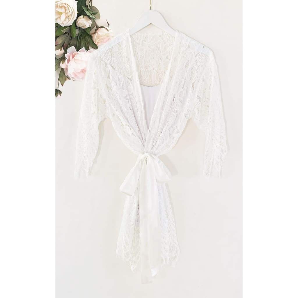 Lace Bridal Robe - robe