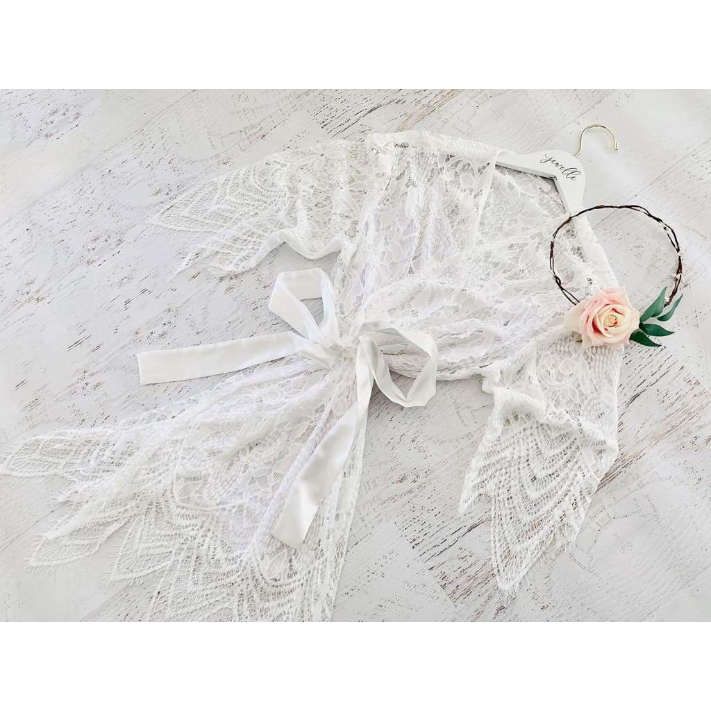 Lace Bridal Robe - robe