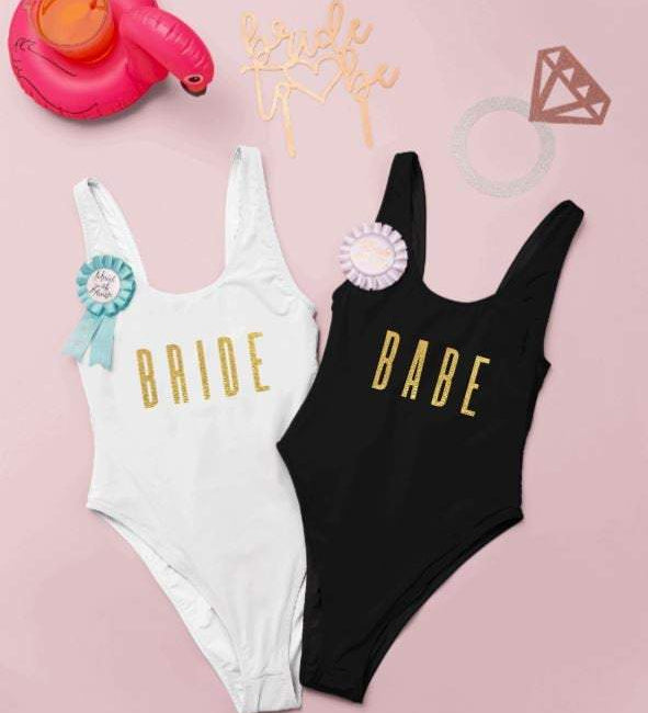 Bride and babe bachelorette swimsuit - Swimsuit