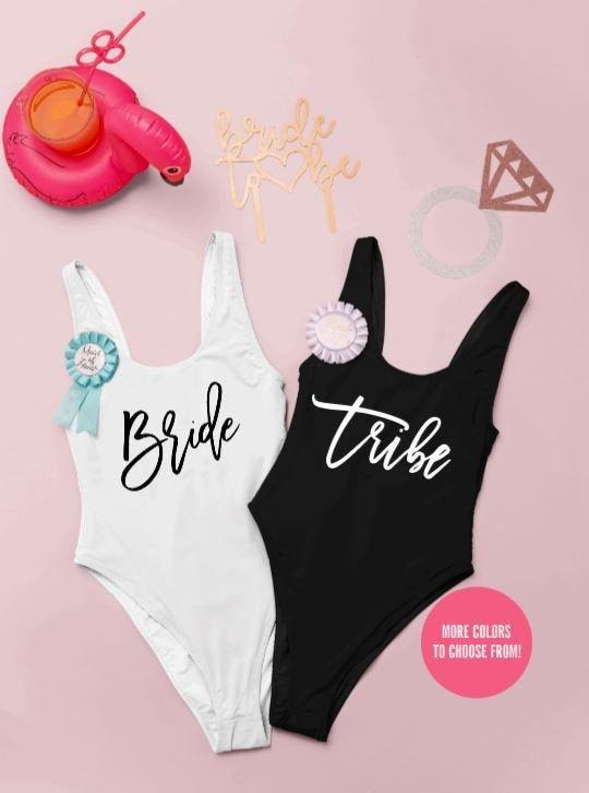 Bride and Tribe Bride Swimsuit Custom Swimsuit Babe Swimsuit