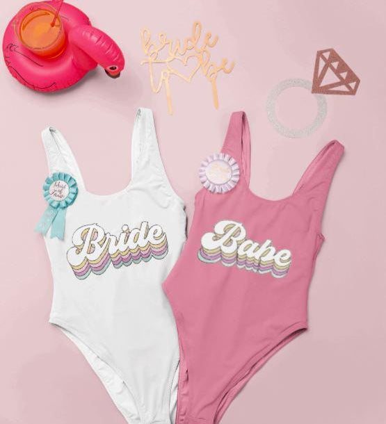 Bride Babes Swimsuit Bachelorette Party Swimsuits Bridal 