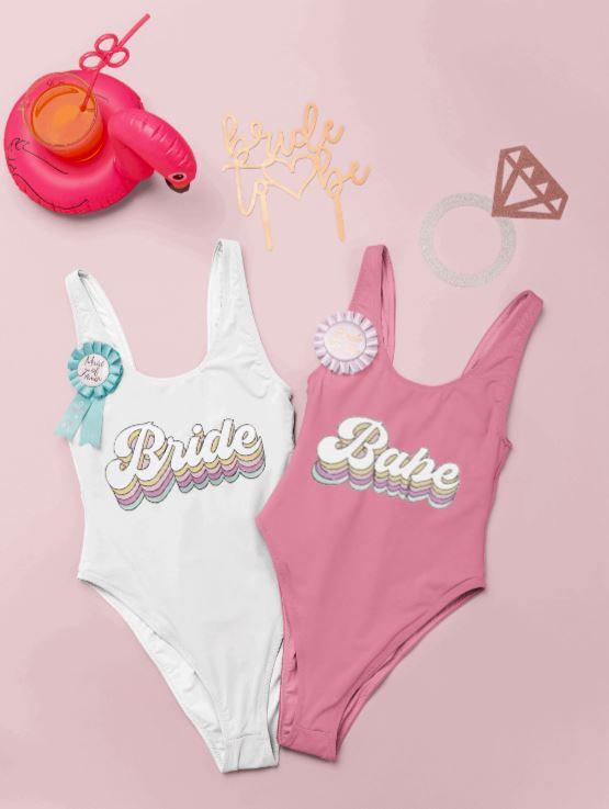 Bride Babes Swimsuit Bachelorette Party Swimsuits Bridal 