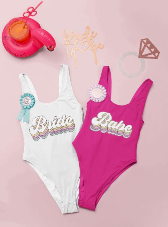 Bride Babes Swimsuit Bachelorette Party Swimsuits Bridal 