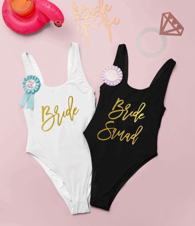 Bride Swimsuits Bachelorette Swimsuits Bride Squad 