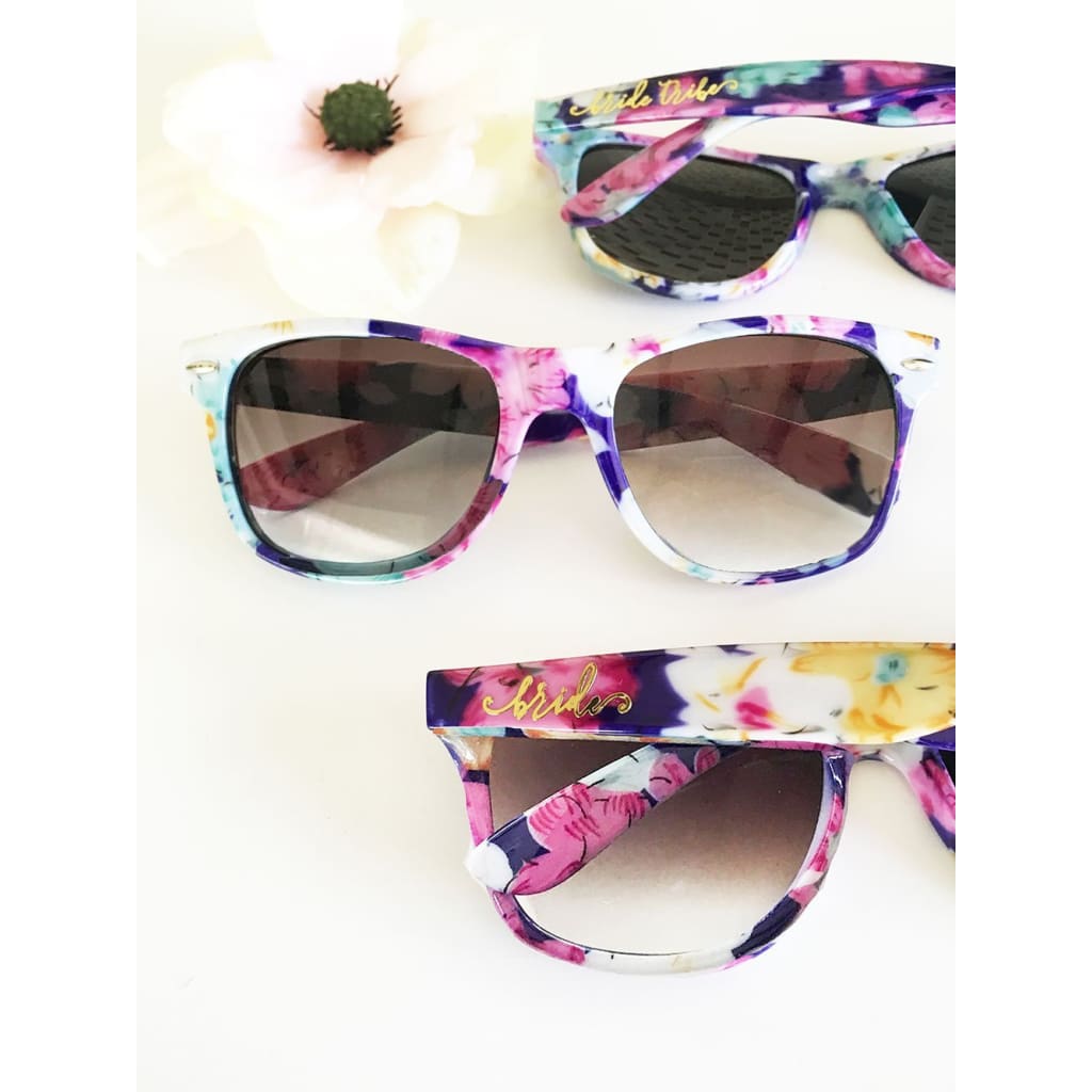 Bride Tribe Floral Sunglasses - sunglasses