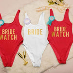 Bride Watch Bachelorette Party Swimsuits-Nautical Brides - 