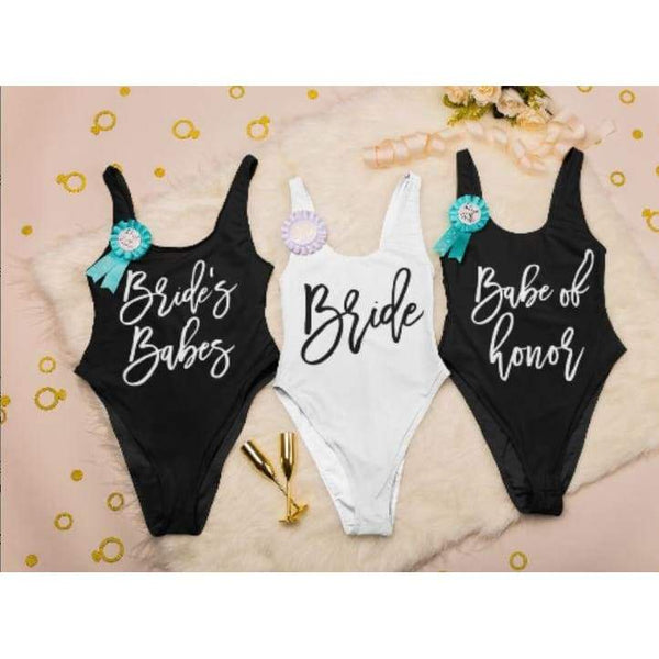Brides Babes Bachelorette Swimsuit Nautical Brides Bach Bride