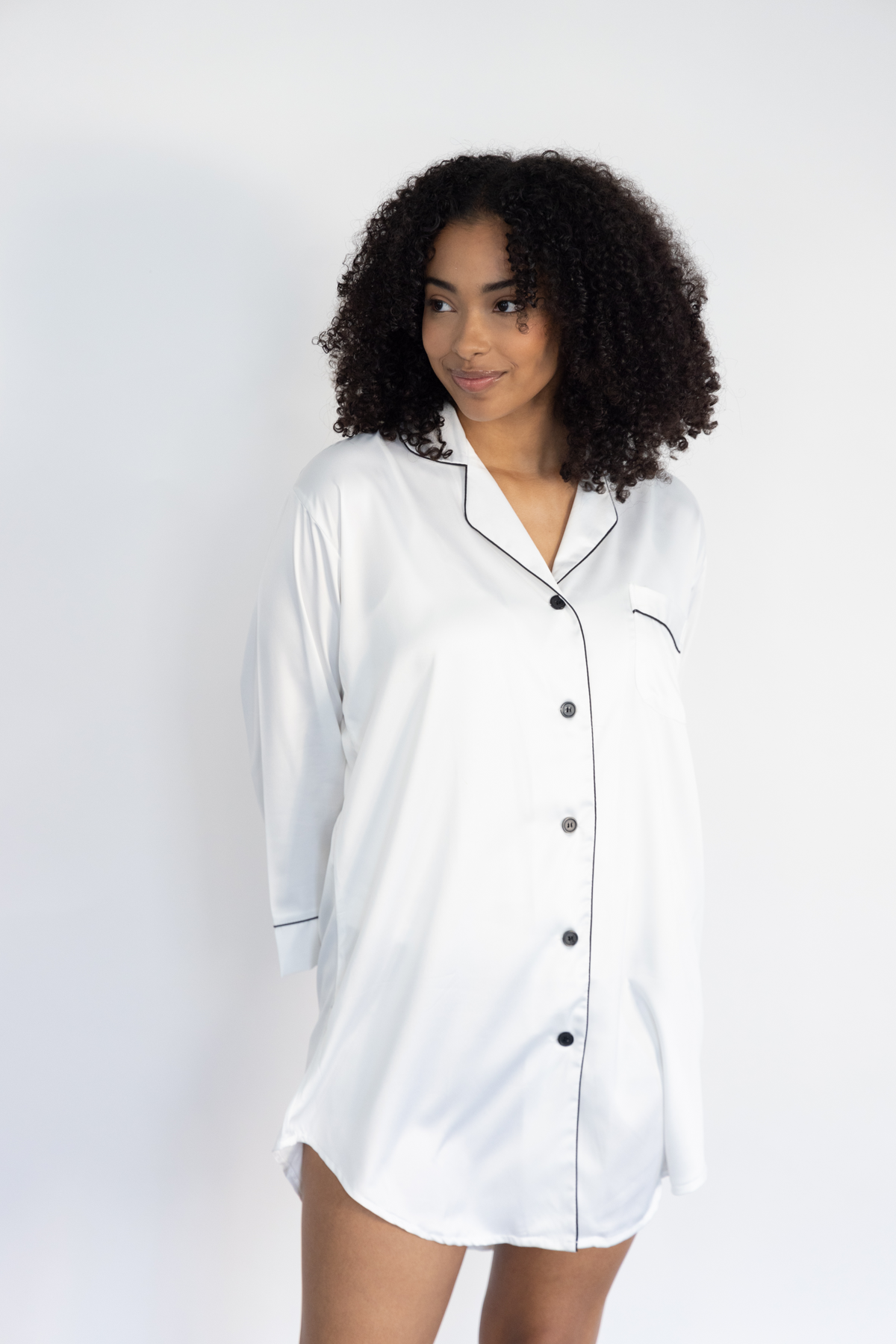 Sleep Shirt, Satin Womens Nightshirt Personalized, Ladies Sleep Shirt,  Monogrammed, Bride Pajamas, Satin Nighty Bridal Party Gift, N 10/17 