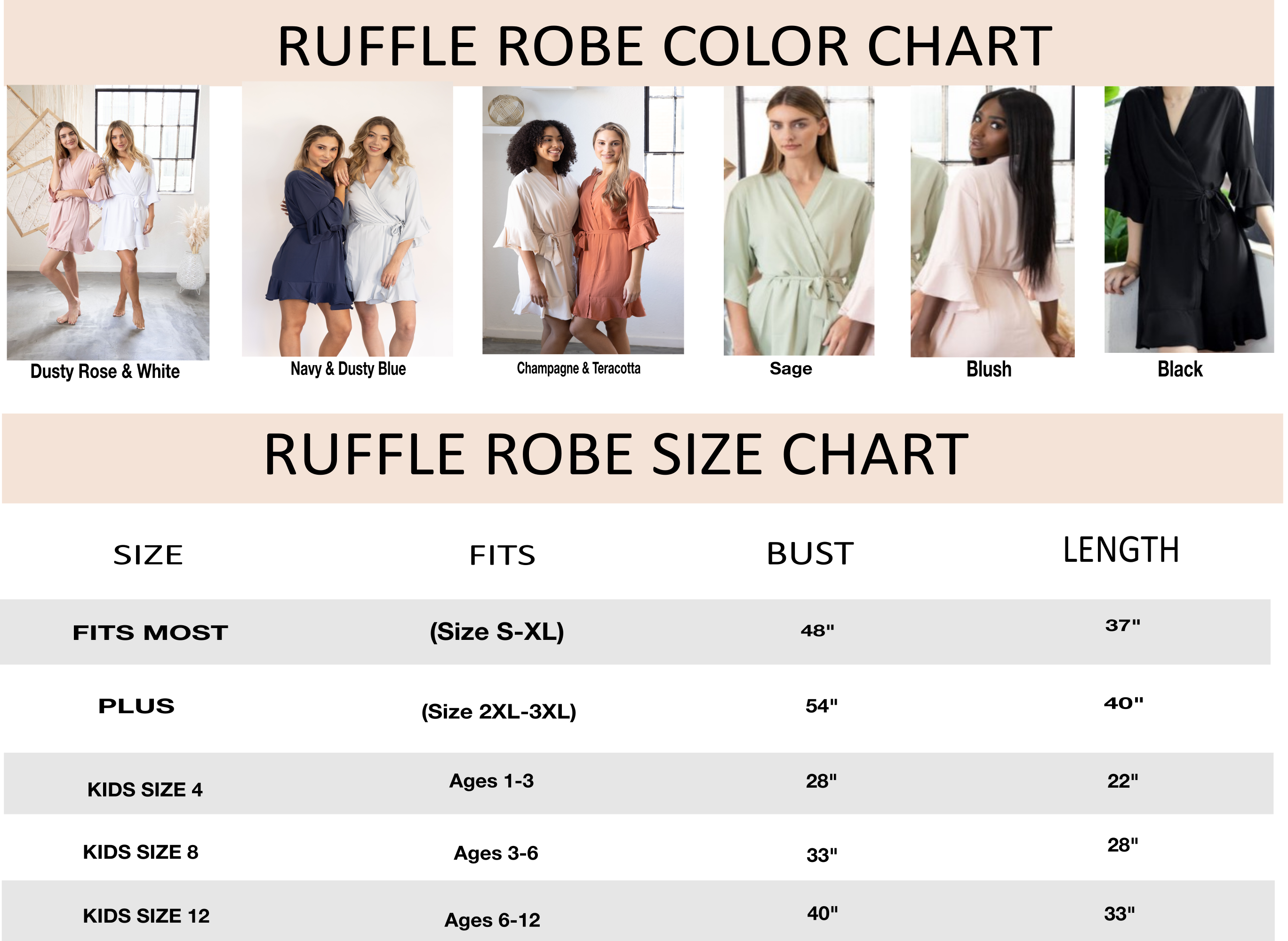 Ruffle Bridesmaids Robes Blush - Nautical Brides - Ruffle