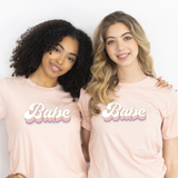 Retro style bridal party shirts