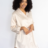 Satin Bridesmaid Sleep Shirt Maple