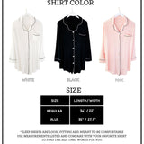 Personalized Monogram Bridesmaid Sleep Shirts