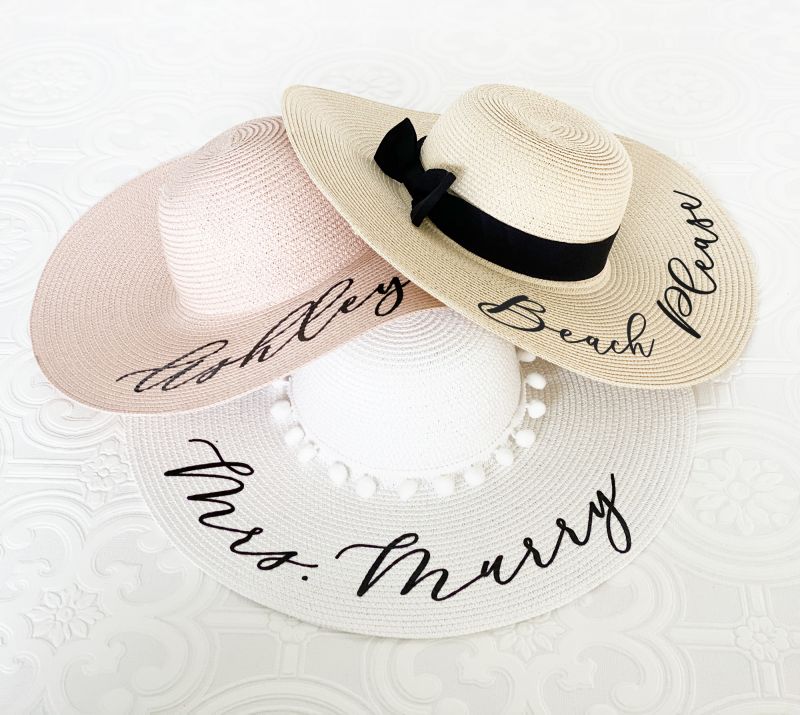 Bridesmaid Sun hat Personalized