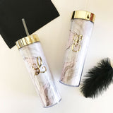 Monogram Marble Bridesmaid Tumblers | Personalized