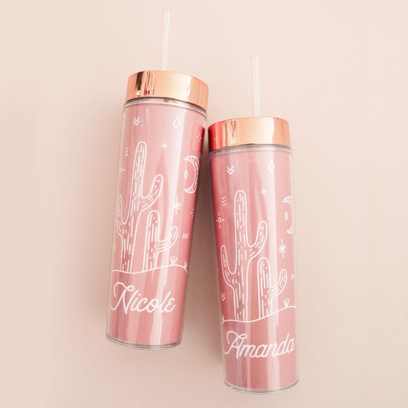 Desert Cactus Bridesmaid Tumblers | Personalized
