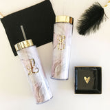 Monogram Marble Bridesmaid Tumblers | Personalized