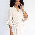 Ruffle Bridesmaid Robe Champagne - Ruffle Bridesmaid Robe