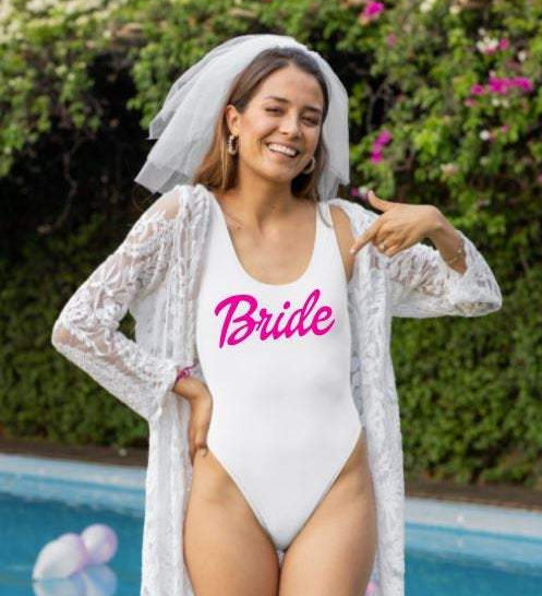Come on bride barbie bachelorette swimsuit