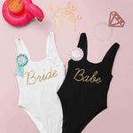 Cursive babe bachelorette swimsuit
