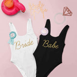 Cursive babe bachelorette swimsuit