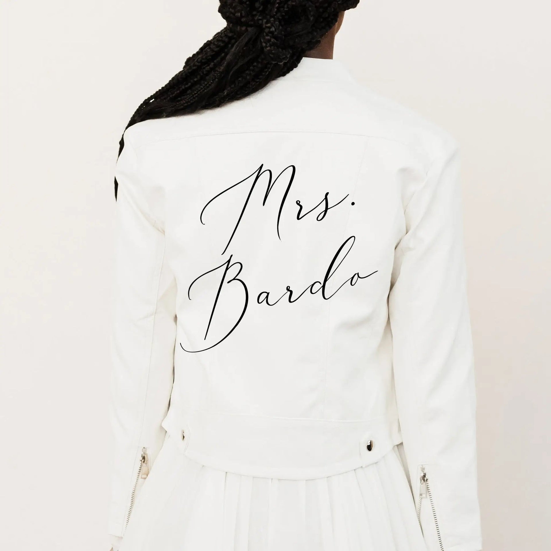 Bride leather Jacket (White), Small / White Bride leather Jacket (White), Small / White