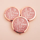 Desert Cactus Mirror Compacts| Personalized