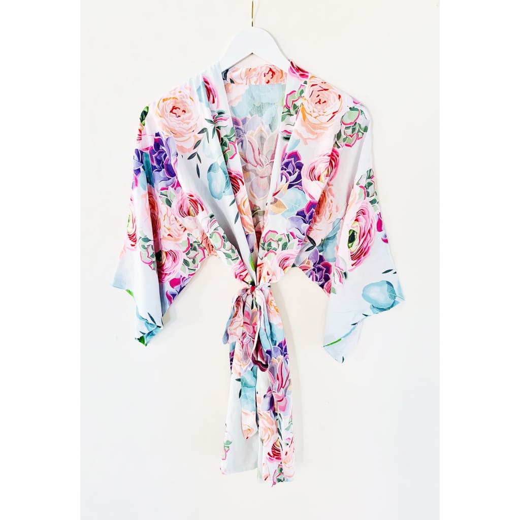 Floral cotton bridesmaid robe - robe