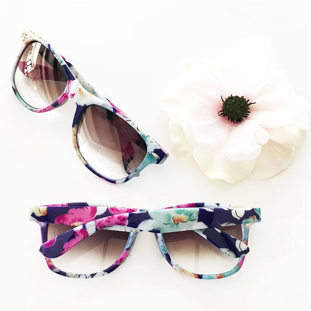 Floral Print Sunglasses - sunglasses