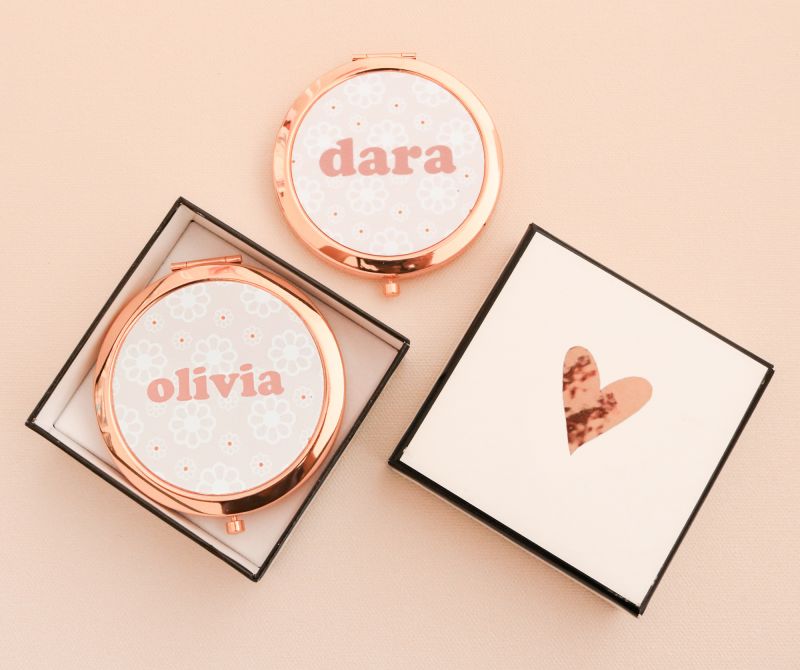 Flower Mirror Compact | Personalized
