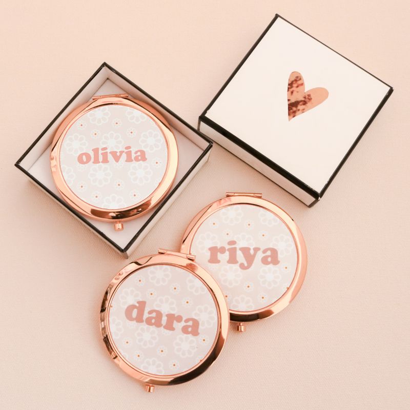 Flower Mirror Compact | Personalized