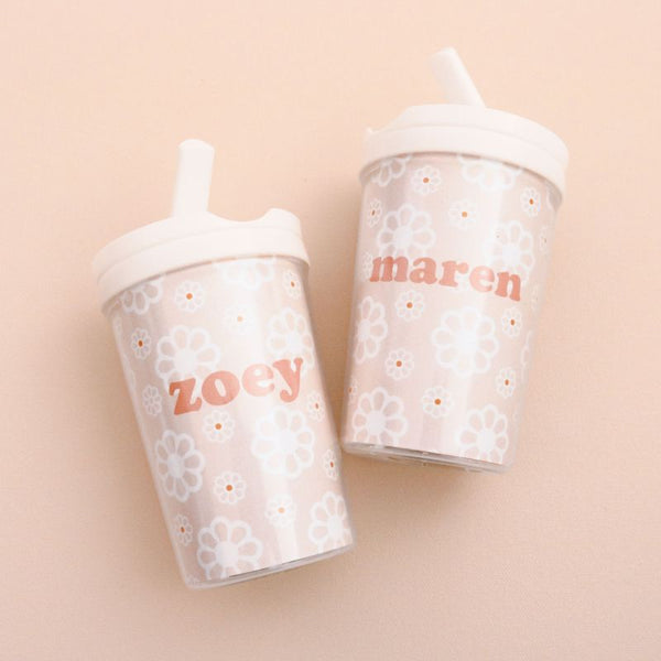 Flower Girl Floral Personalized Sippy Cup // Custom Peony Flower Travel  Baby Cups With Name / Flower Girl Gifts, Kids Drink Cup 