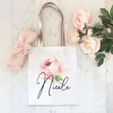 Personalized Flower Girl Tote Bag