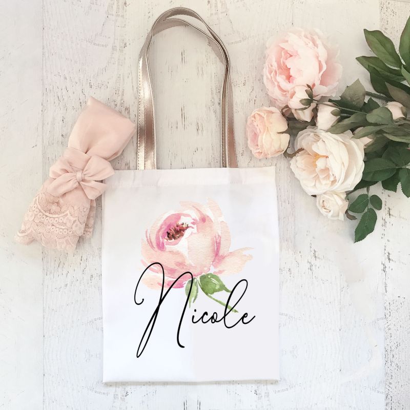 Bridesmaid Tote Bags Personalized Bridesmaid Bags With Scarf 