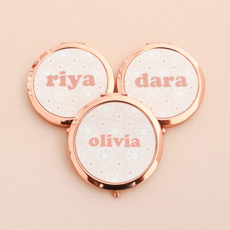 Flower Mirror Compact | Personalized