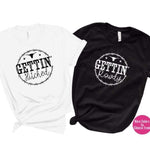 Gettin hitched bachelorette party shirt