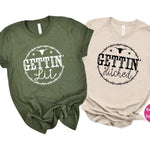 Gettin hitched bachelorette party shirt