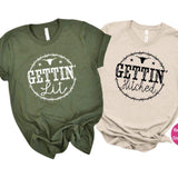 Gettin hitched bachelorette party shirt