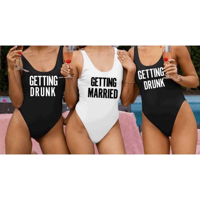 Getting Married Bachelorette Party Swimsuit