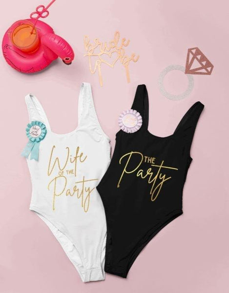 Customized Bride Bathing Suit Bachelorette Party Swimsuits Bach Bride