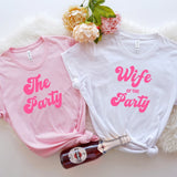 Wife of the party bachelorette party shirt tan