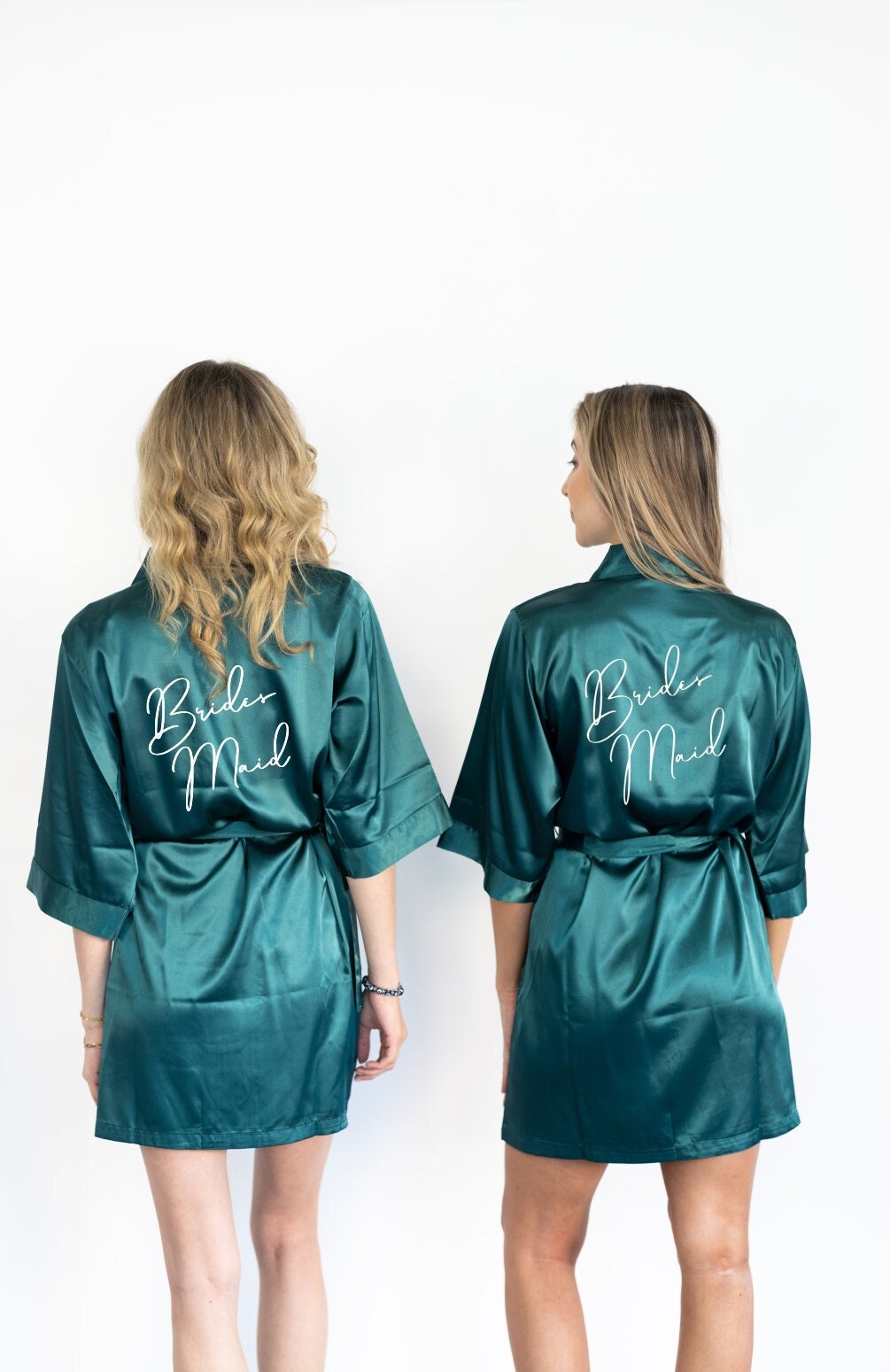 Personalized Royal Blue Satin Robe