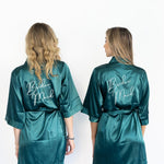 Personalized Bridesmaid Robes Emerald