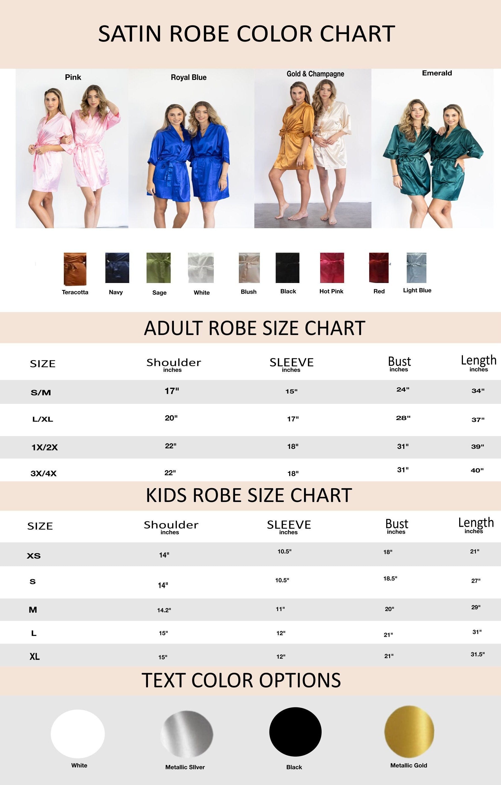 Personalized Bridesmaid Satin Robes Pink