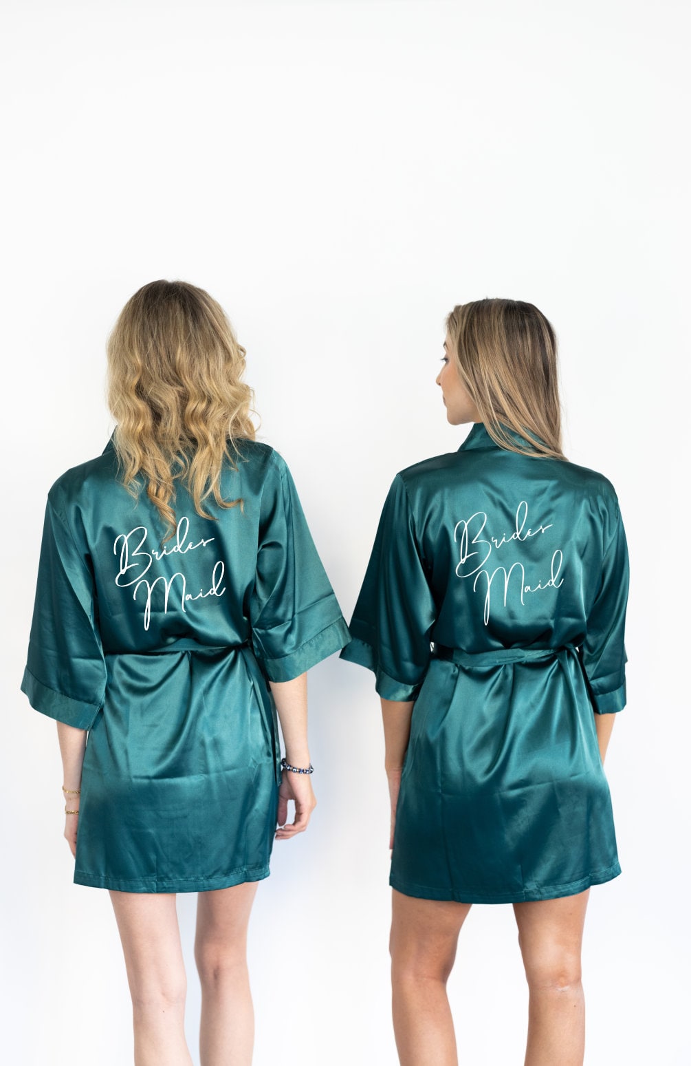 Personalized Bridesmaid Satin Robes Pink