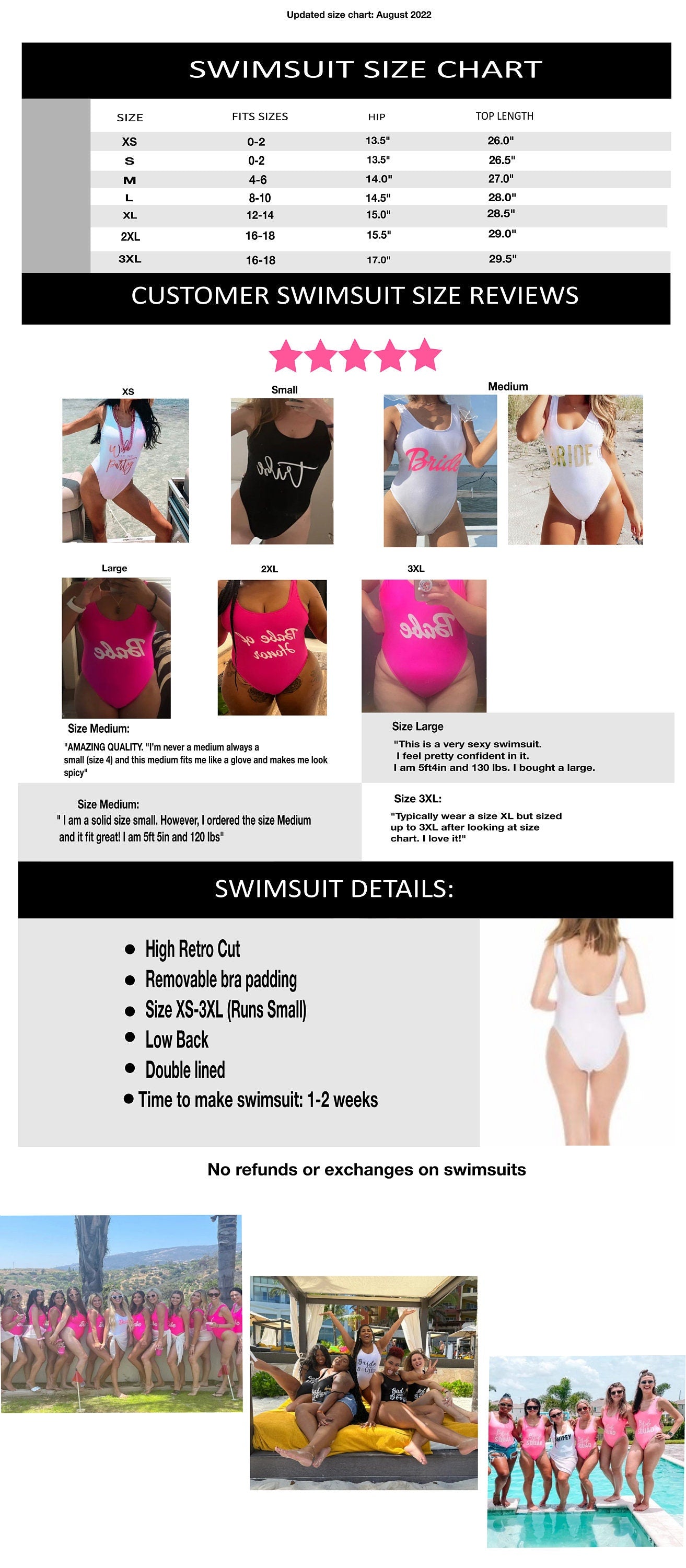 Customized Swimsuit, Personalized Swim, Bride Squad Swimsuit