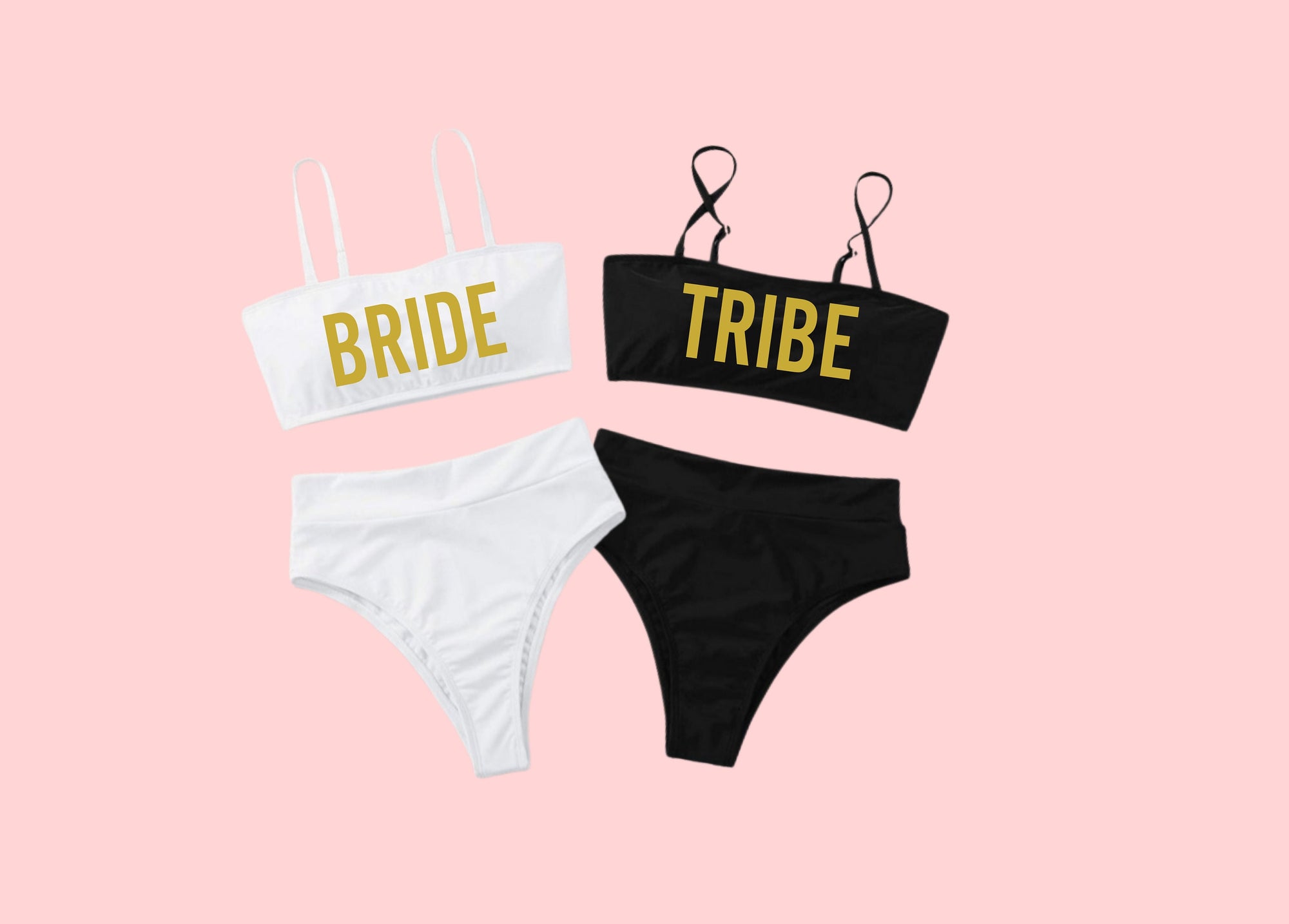 Two Piece Bachelorette Swimsuits | Bride and Babe