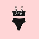 Two Piece Bachelorette Party Swimsuit | Wifey and Bride