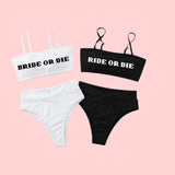 Two Piece Bachelorette Swimsuit | Bride or die
