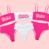 Retro Two Piece Bachelorette Swimsuits