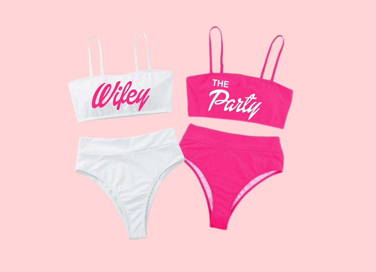 Two Piece Bachelorette Swimsuit Wife of the party Bach Bride